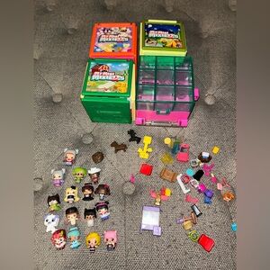 MINI PIXEL LOT. Cubes: ARCADE, RANCH, CAMPING. FIGURES & MISCELLANEOUS PIECES.